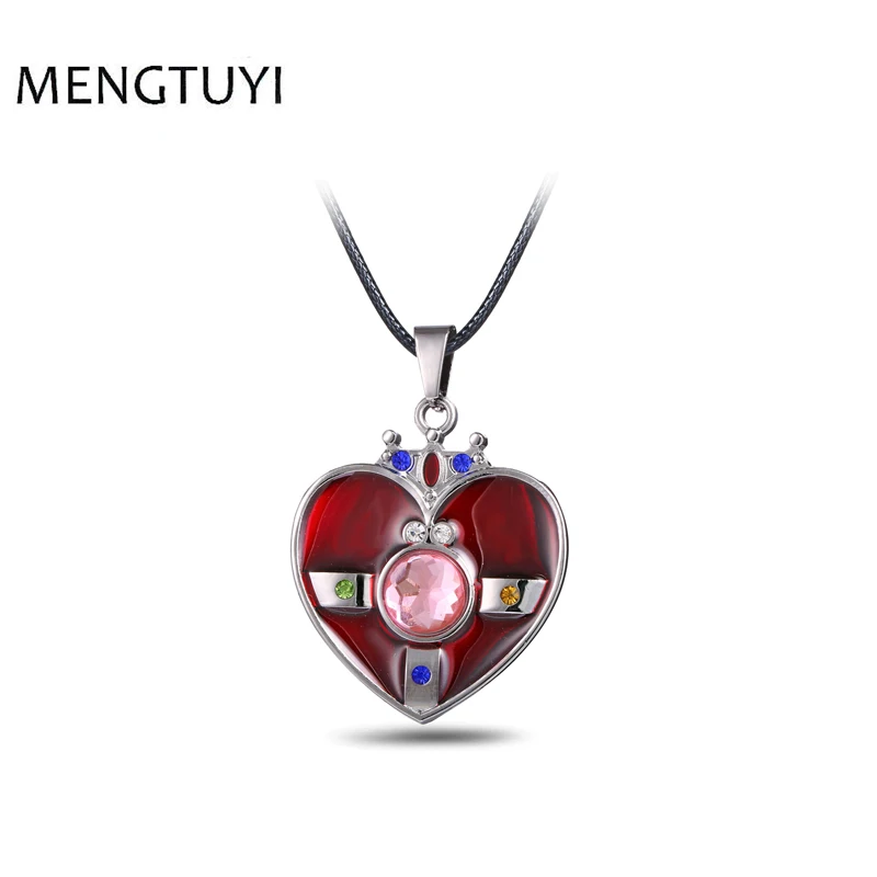 J Store аниме подвеска в форме красного сердца Сейлор Мун ожерелья для женщин чокер