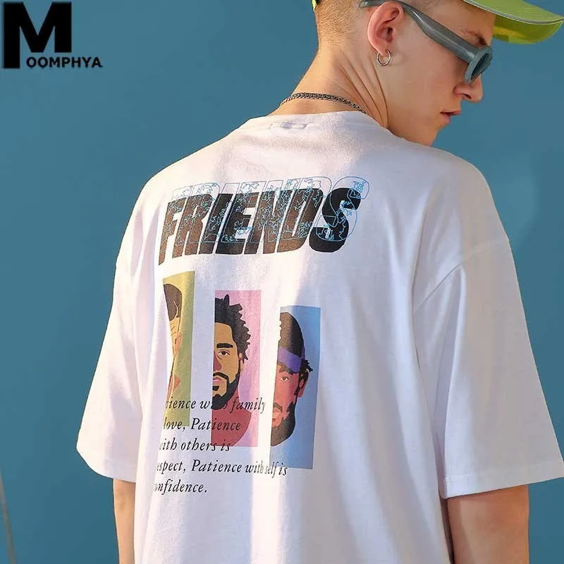 

Moomphya Print Hip Hop Rapper Men Short Sleeve T Shirts Men Streetwear Letter Funny T-Shirt Cotton Summer Oversize Tee Shirt