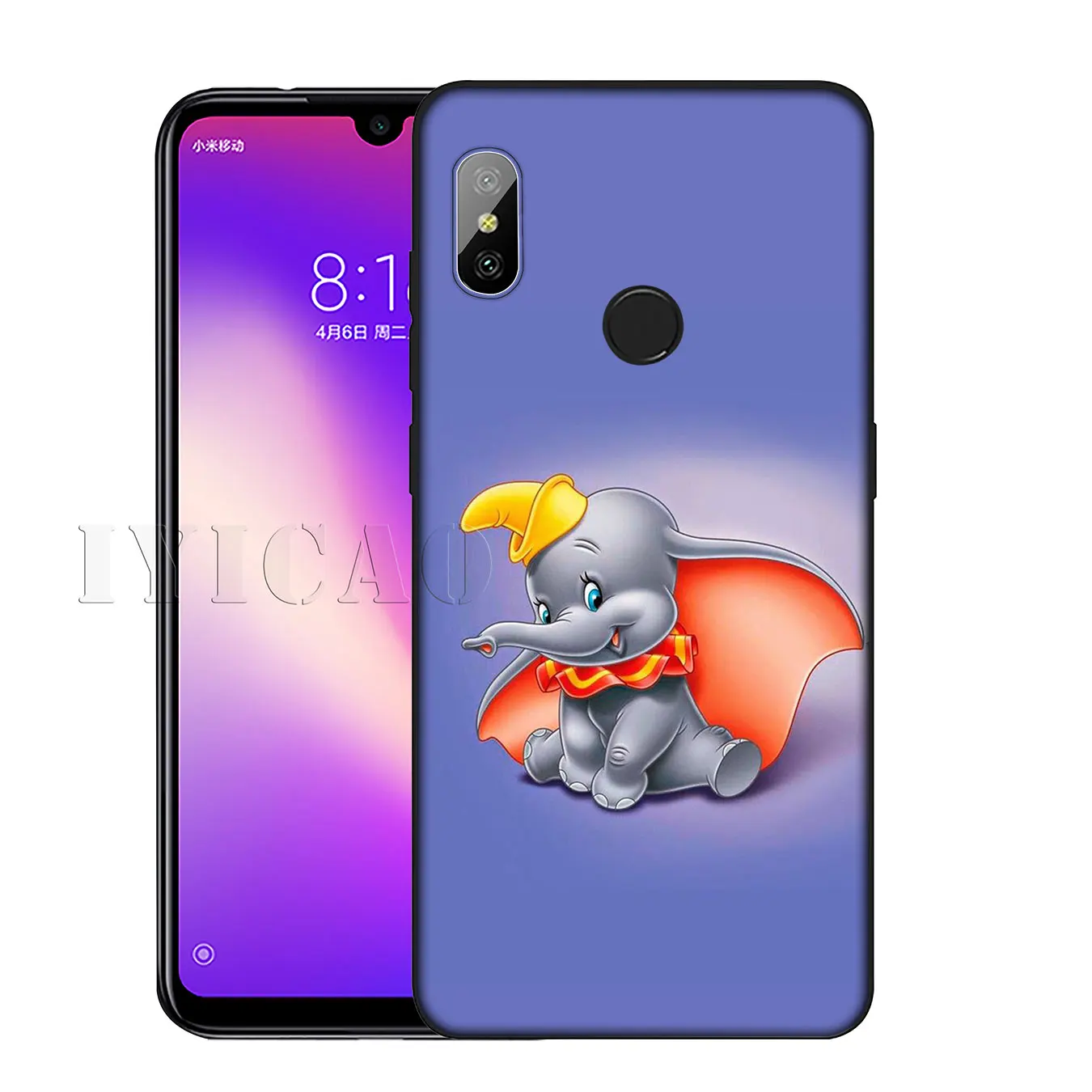 IYICAO Dumbo elephant мягкий силиконовый чехол для телефона Xiaomi Redmi K20 8A 7A 6A 5A S2 4X 4A GO Note 8 7 5 Plus
