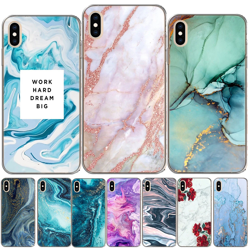 marble geometry soft tpu phone case for funda iphone 8 7 6 6s plus 5 5s se cover for capa apple 12 mini 11 pro x xs max xr free global shipping
