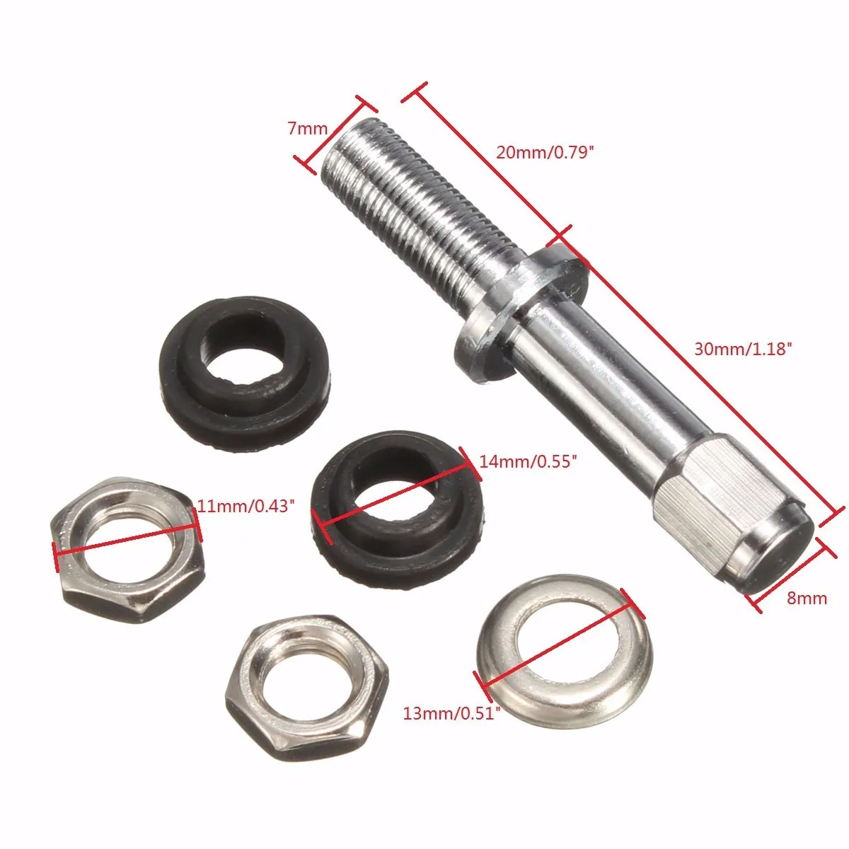 4 шт. хромированный металлический клапан для шин высокого давления|bolt on|bolt stembolt cap