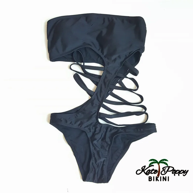 2018 New Women Swimsuit Sexy One-piece Bikini on Side Shoulder Hollow Out Beachwear | Спорт и развлечения
