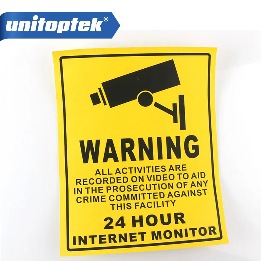 10 шт./лот Предупреждение доска! Наклейка Стикеры 24hr CCTV Камера наблюдения Размеры
