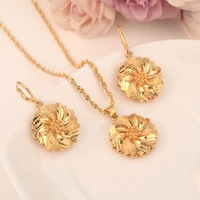 gold flower ethiopian jewelry sets eritrea habesha africa bridals wedding jewelry gift necklace pendnat earrings diy charms