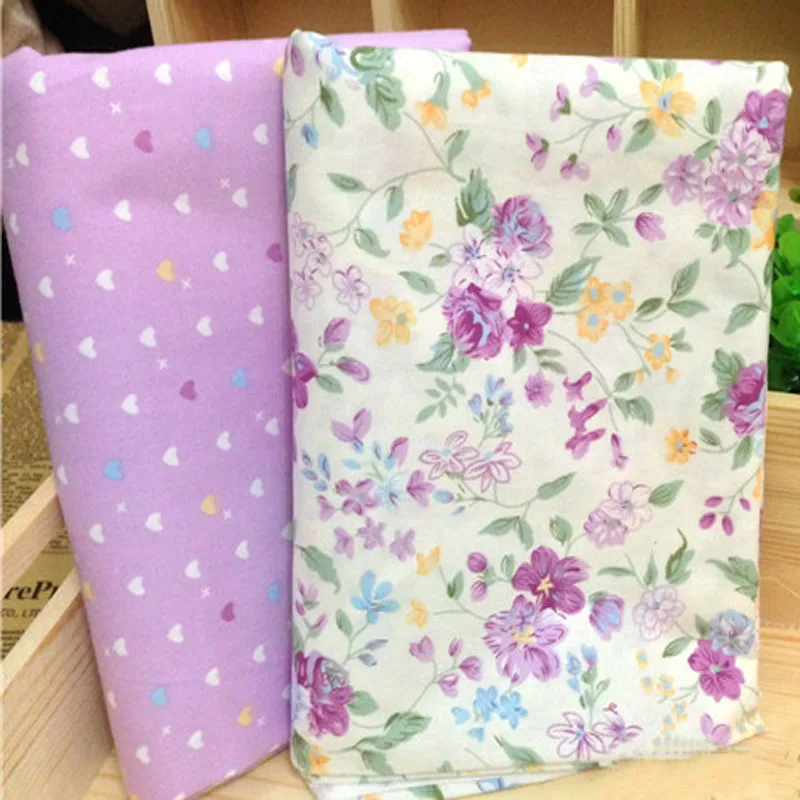 Pretty 50x40 см разноцветное сердце любовь и цветущие цветы хлопковая ткань в