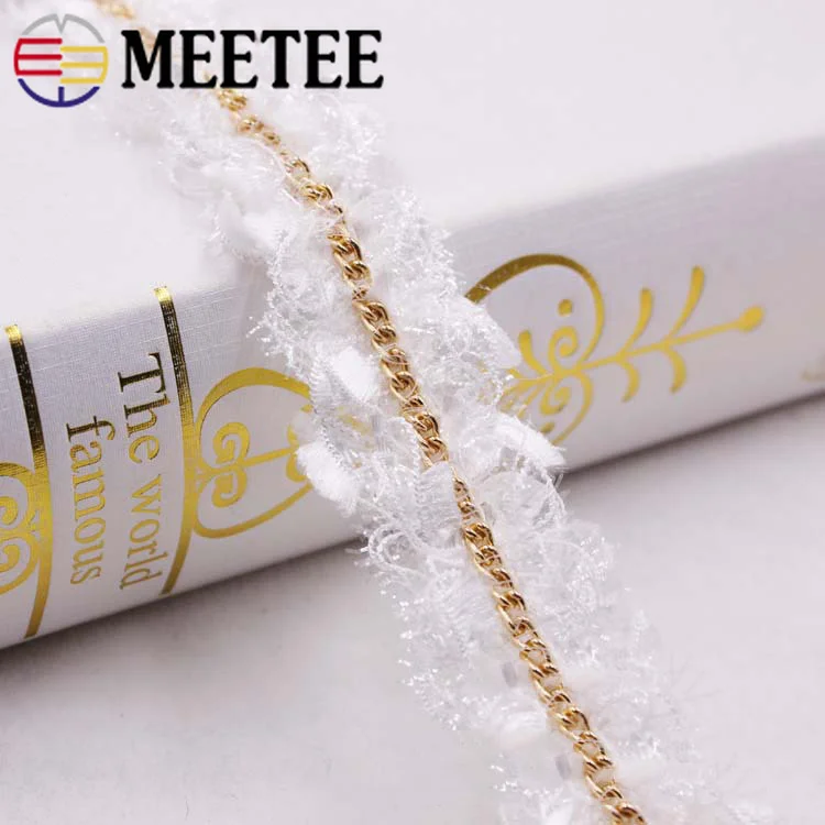 Meetee 4Meters 35mm Chain Lace Trim Ribbon DIY Clothing Wedding Dress Sewing Garment Home Bag Accessories Decoration BD239 | Дом и сад