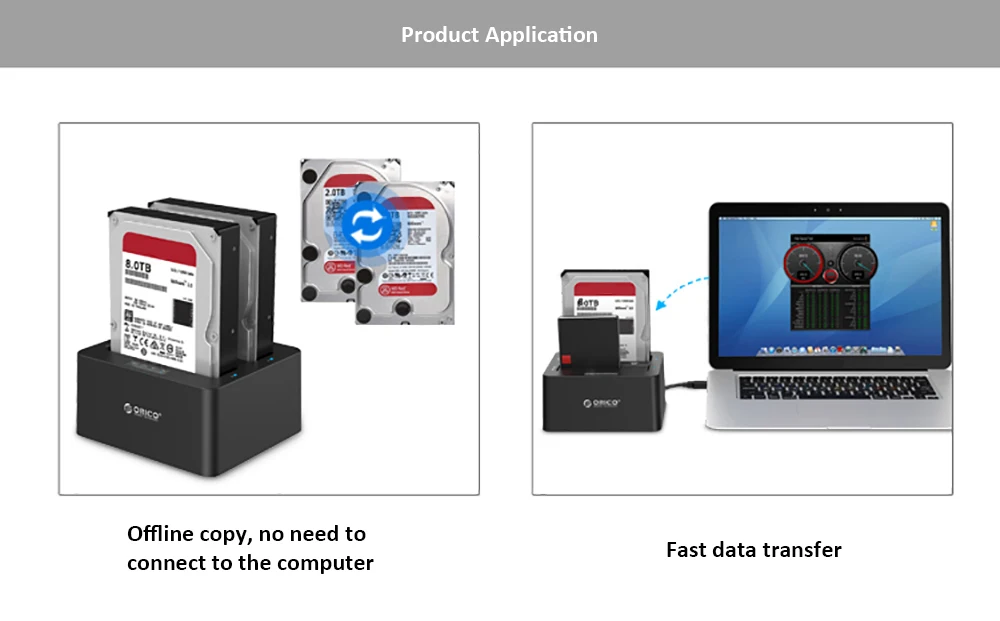 ORICO 6629US3-C, док-станция для жесткого диска Dual Bay USB 3,0 2,5/3,5 дюймов SATA внешний жесткий диск док-станцию жёсткого диска в автономном режиме с настраиваемым потоком воздуха, клон kayfun док-станции