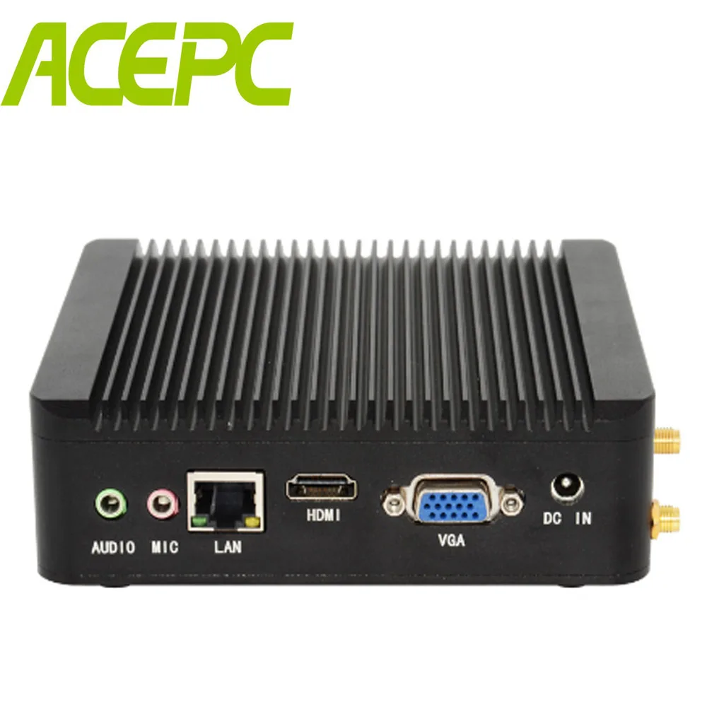 J1900 Мини ПК настольный ПК безвентиляторный ПК Intel Celeron J1900 J1800 N2807 N2810 HDMI WiFi USB Gigabit Ethernet мини настольный компьютер