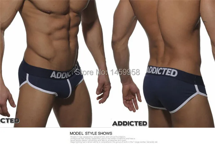 Add addicted men's underwear sexy fashion multicolour cueca jockstrap modal briefs 2 pieces Free shipping ad03 | Тематическая