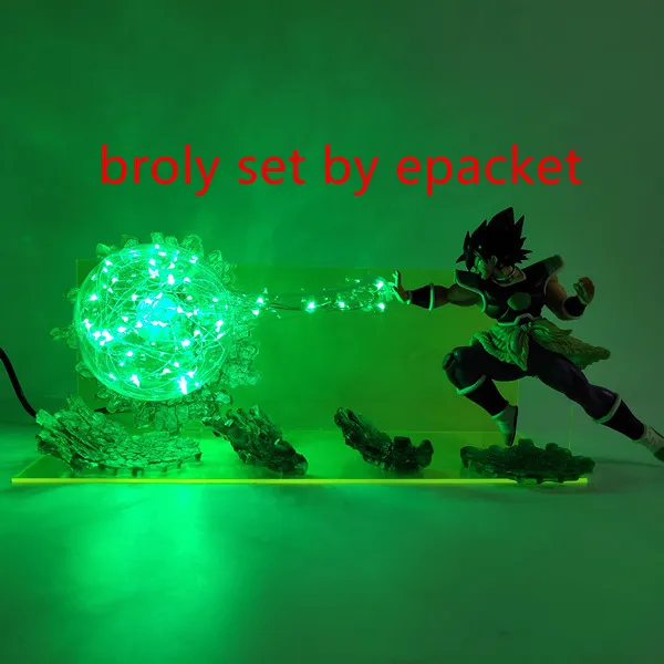 Аниме Dragon Ball Super Broly VS Goku kamehameha светодиодный свет Фигурки игрушки Dragon Ball Z Goku VS Broli сцена фигурка - Цвет: Белый