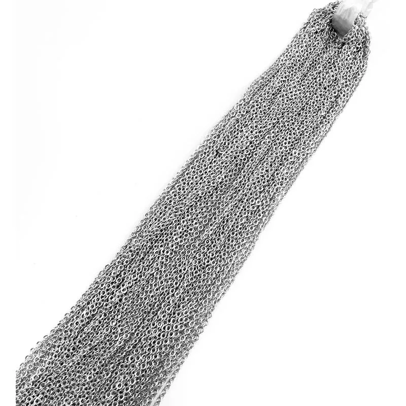 Simsimi stainless steel Rolo chain Sell in meter 1.1/1.5/2mm thin fashion necklace cable style woman DIY | Украшения и аксессуары