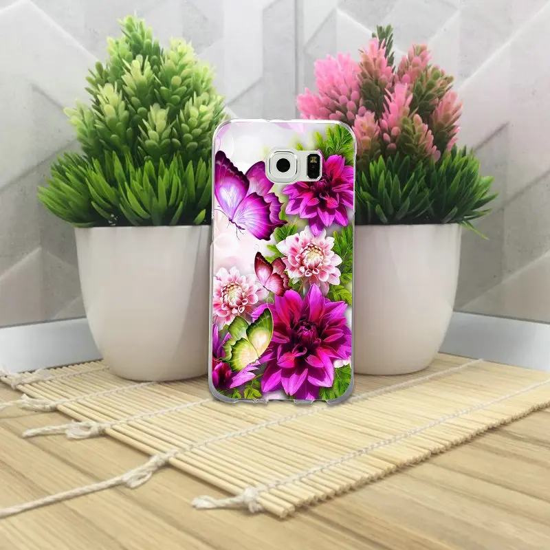 Мягкие чехлы для телефонов Samsung Galaxy S3 S4 S5 Mini S6 S7 S8 S9 S10 Edge Plus Lite Note 5 8 9 фиолетовые