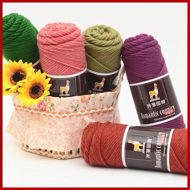 Оптовая продажа 500 г/5 шт камвольная Шерсть альпака шелковая толстая пряжа для