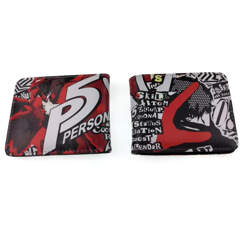 Кошелек мужской игровой аниме Джокер persona 5 кошелек держатель карты Двойные портмоне - Цвет: 05