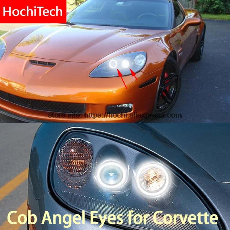 Для Chevrolet Corvette 6 поколения C6 2005-2013 COB светодиодный дневсветильник белый ореол Cob