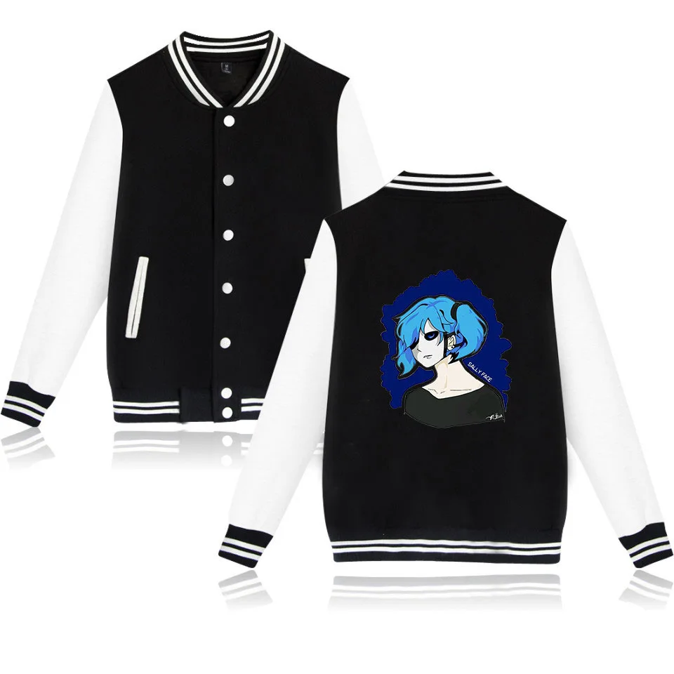 BLACK JACKET XXS-XXXXL, бейсбольная куртка для игры sally face, унисекс, толстовки, Толстовка sally face eyes, маскарадные костюмы, куртка, пальто размера плюс - Цвет: BLACK JACKET