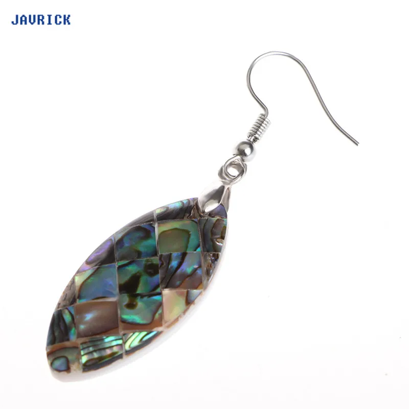 JAVRICK 1 Pair Exotic Retro Vintage Drop Shape Earrings Oval Mother-of-Pearl 34x18mm | Украшения и аксессуары