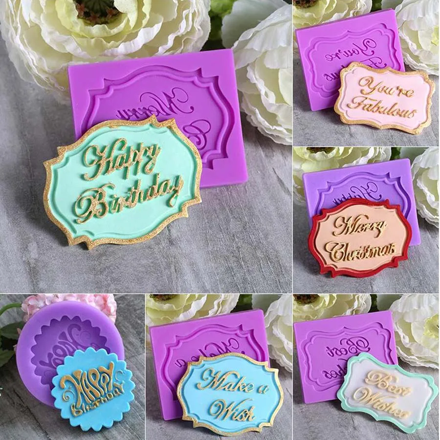 

1PCS Happy Birthday , Make a Wish Shape Silicone Cake Molds,Fondant Cake ,Cupcake,Jelly, Chocolate Decorating