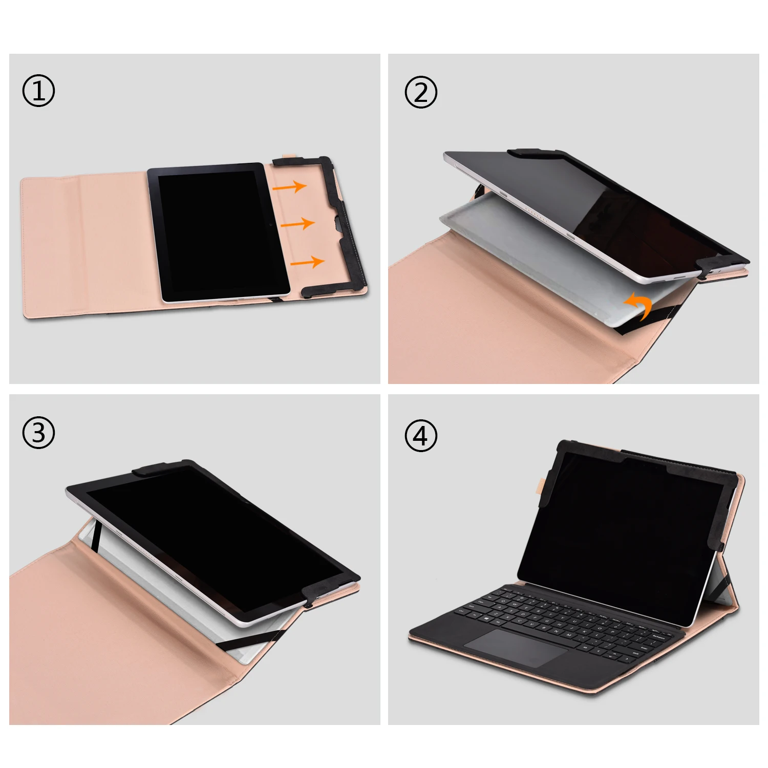 Деловой чехол-подставка для Microsoft Surface Go 10 дюймов чехол ноутбука клавиатуры