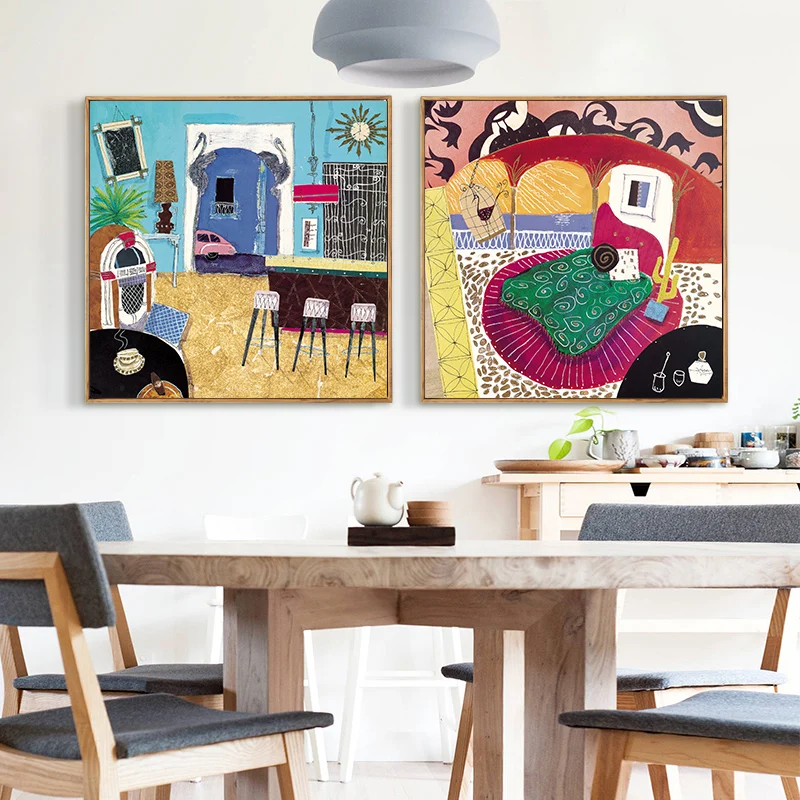 Настенная картина в европейском ретро стиле для комнаты холст плакаты принты