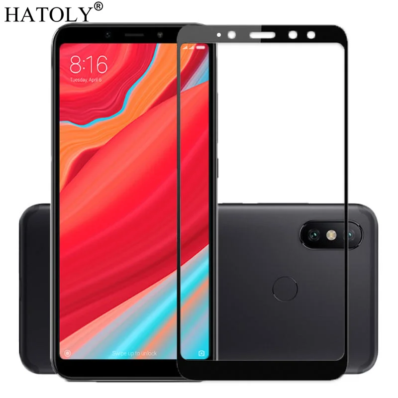 Закаленное стекло для Xiaomi Redmi S2 полное покрытие пленка 9H Защита экрана Защитное