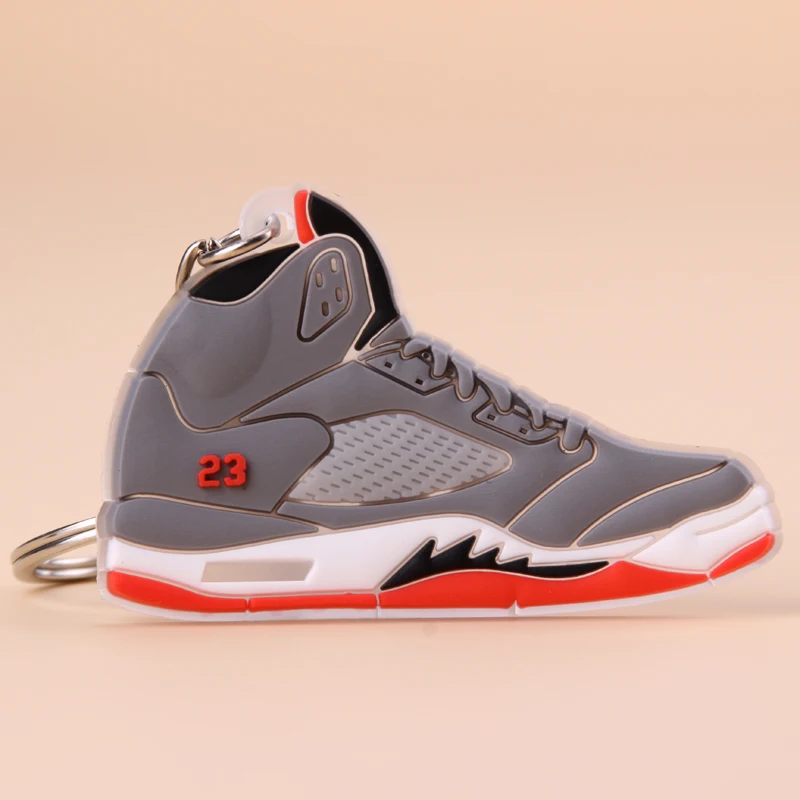 Picture Color04 Брелок новые экзотические мини Jordan 5 ретро обуви ключевая цепь Для мужчин и Для женщин детские подарочные брелки на баскетбольных кроссовок ключ держатель porte Clef - Цвет: Picture Color04