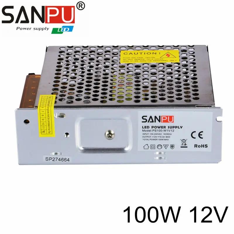 100W 12V 8A Маленький 2017 Новое прибытие ac dc 220V power supply 24v Один выход Для светодиодной