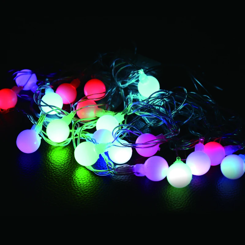 20pcs 5m 20leds best selling outdoor holiday LED ball light Christmas Lighting Fantastic Party Decoration Light With tail plug
