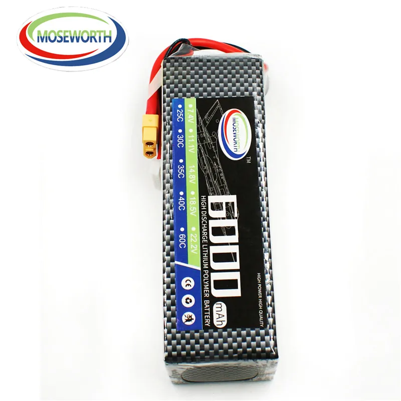 Батареи 4S 14 8 V 6000 мА/ч 60C RC игрушки LiPo Батарея для вертолет Дрон самолет