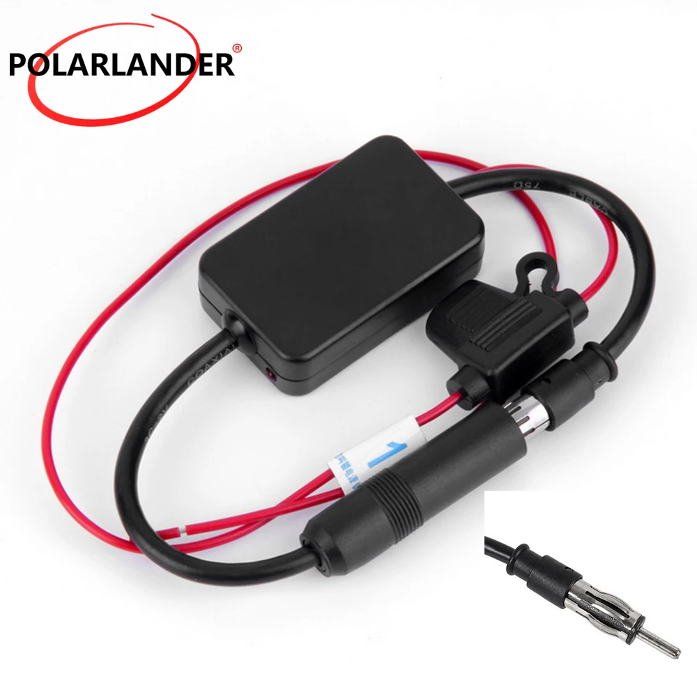 Polarlander Universal Car Radio Aerials Auto FM Antenna Amplifier Signal Amp Booster 12V for M/arine Vehicle Boat | Автомобили и
