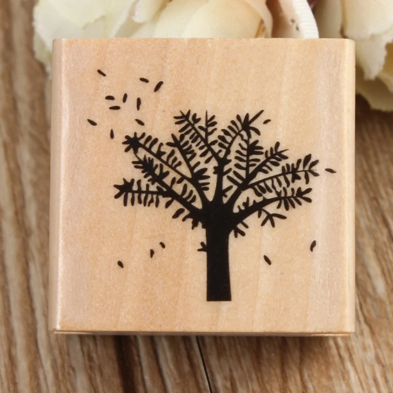 tree Романтический Дизайн Лучшая цена милый DIY Ретро Винтаж Лес животных дневник альбом скрапбук деревянный штамп хороший для коллекции - Цвет: tree