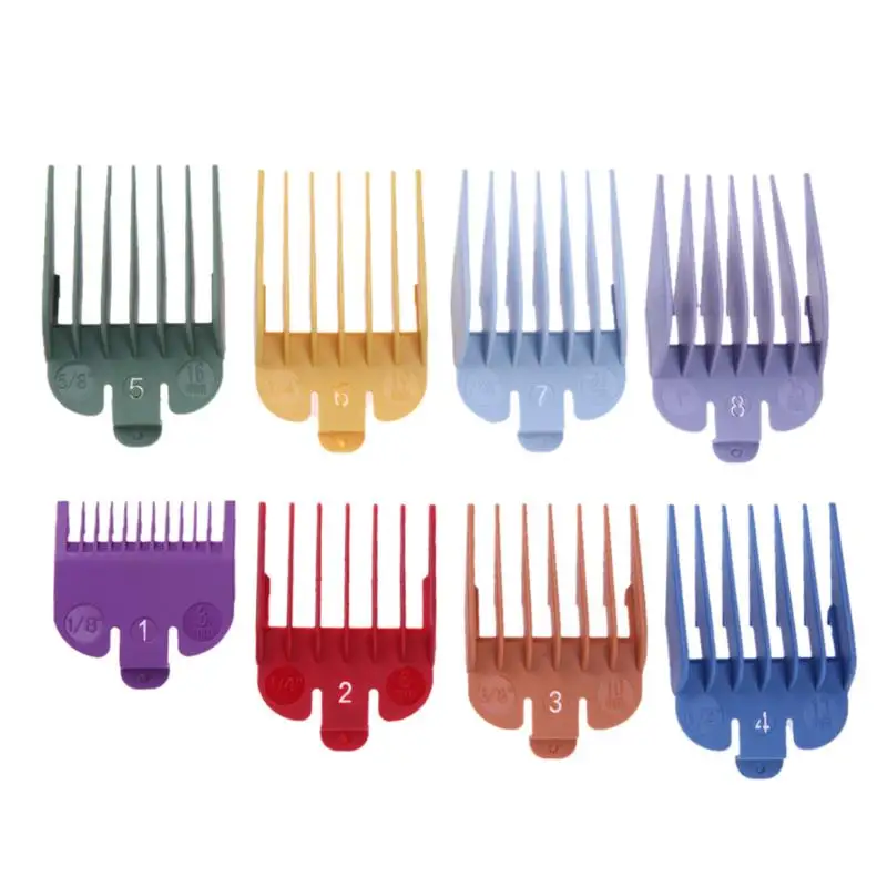 8 Sizes Colored Limit Comb Guide Attachment Set Haircutting Tools for Electric Hair Clipper Shaver | Красота и здоровье