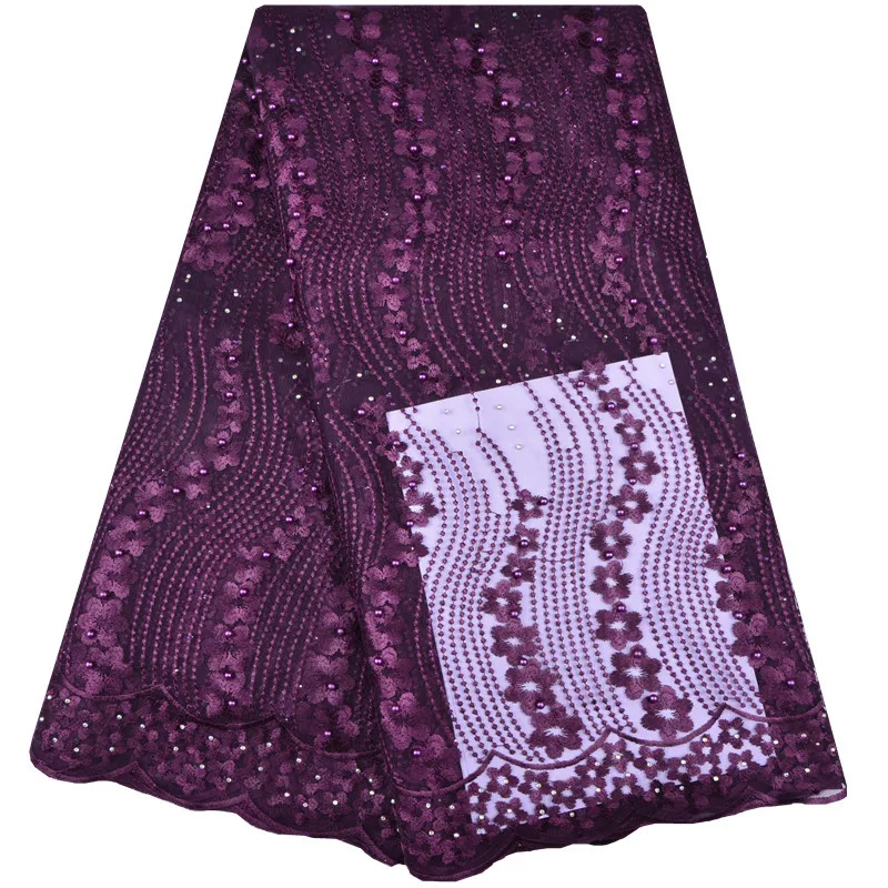 

French Tulle Lace Fabric For Wedding Dress African Net Lace Embroidery Fabric High Quality African Lace Fabric Mesh Fabric 1211