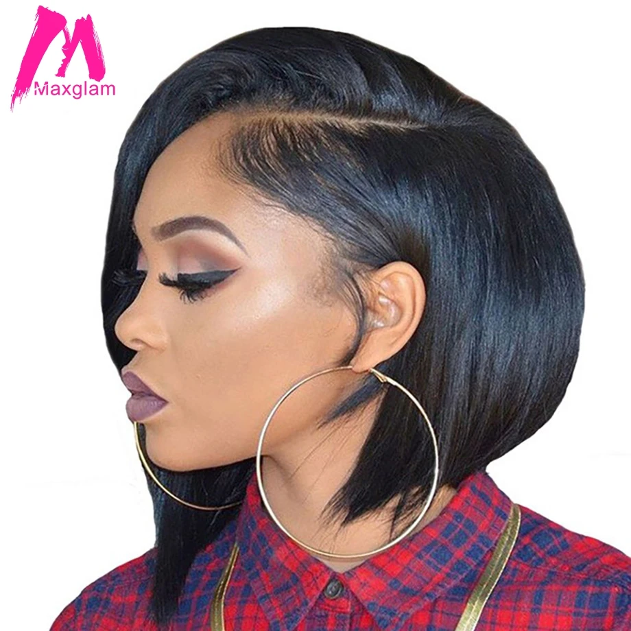 Короткие Синтетические волосы на кружеве человеческих волос парики 13x4