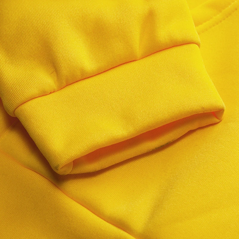 Толстовка с капюшоном желтая/Черная/белая повседневная в стиле хип-хоп для