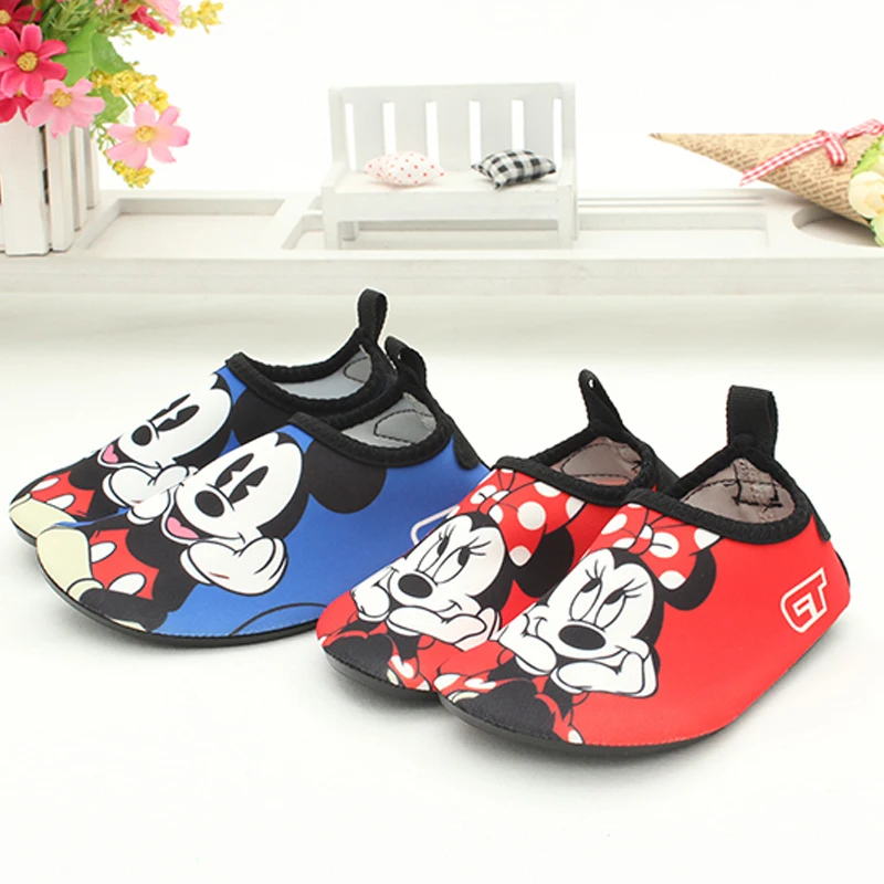 Disney/Новинка Пляжные Носки для плавания с Микки и Минни нескользящая обувь