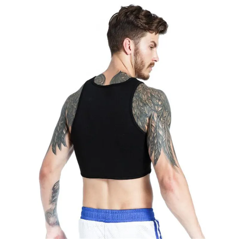 Новый мужской неопреновый бандажный жилет с ремнем для поддержки груди мужские