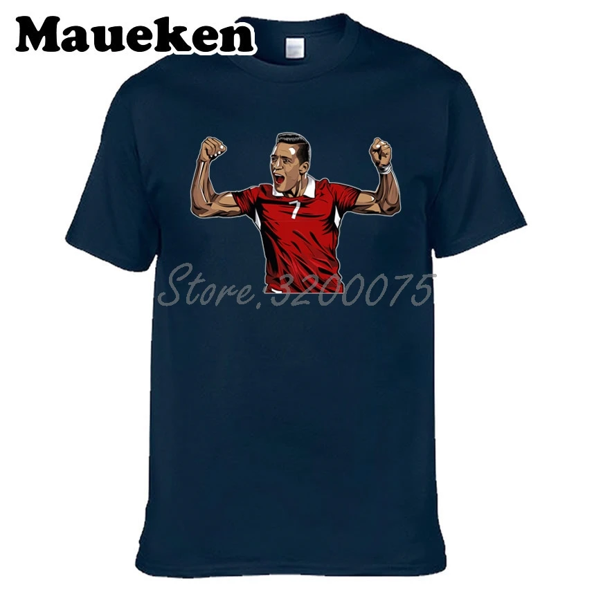Мужская Футболка Alexis Sanchez 7 Chile Arsenales Strong The Three одежда в Чили футболка с коротким