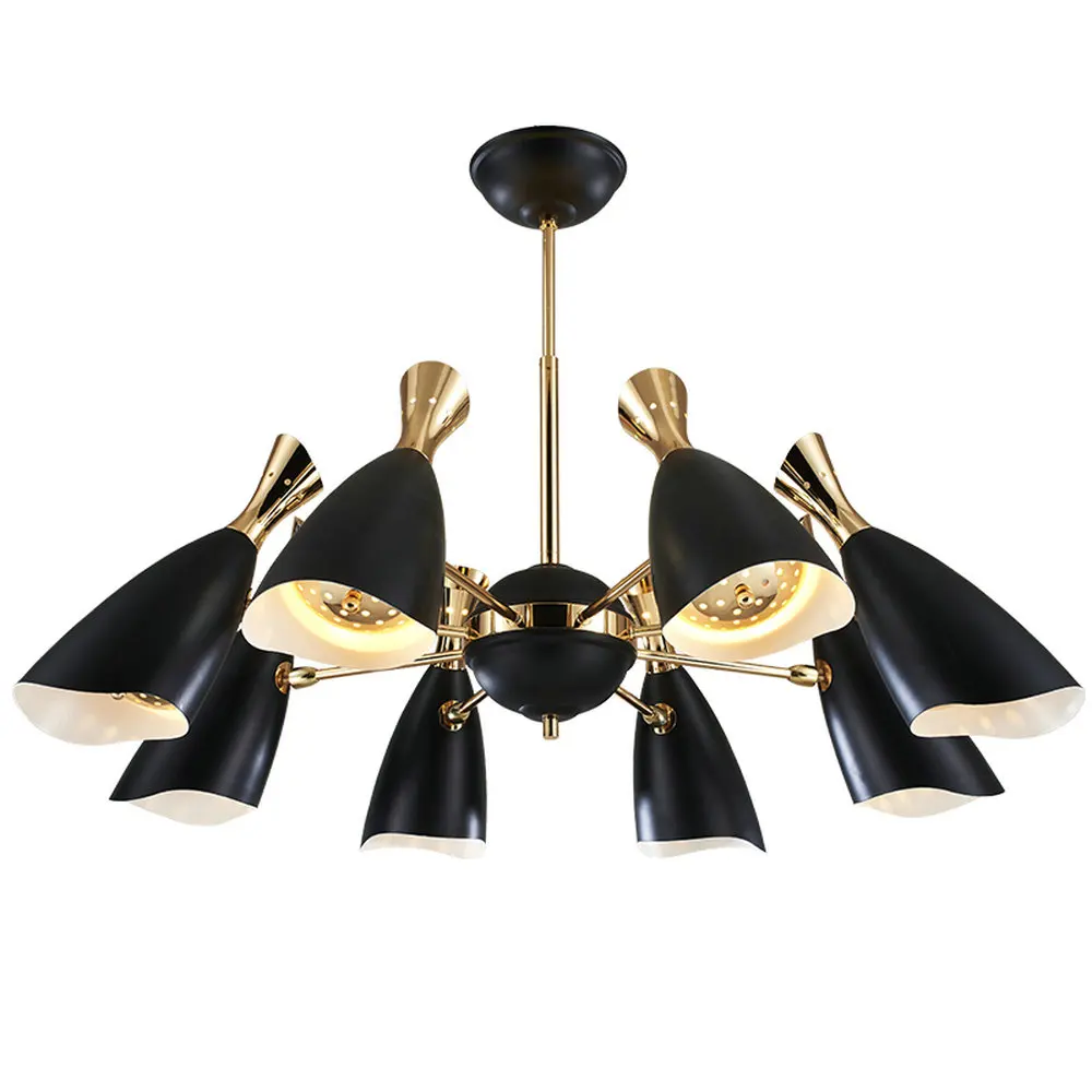 

Modern Led Black White Gold Chandelier Lighting Fixture Lamp Flush Mount Metal Iron for Kitchen Living Room Bed Room