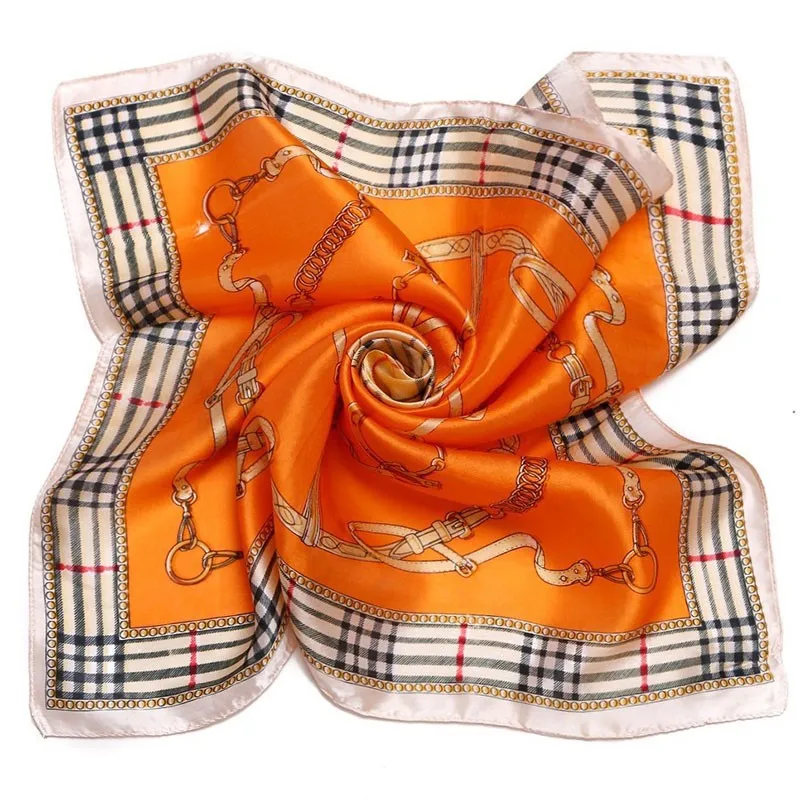 LING / фарфор печать площади шелковый шарф женский ladies scarf，женщина любимая