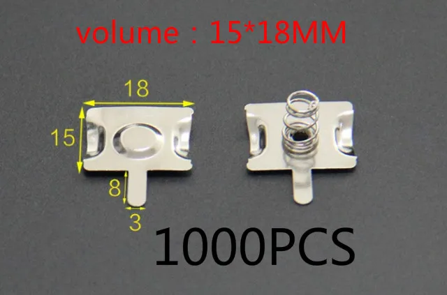 

Free delivery 1000pcs 18650 battery pack 15*18 spring contact piece battery box positive and negative single pole batte