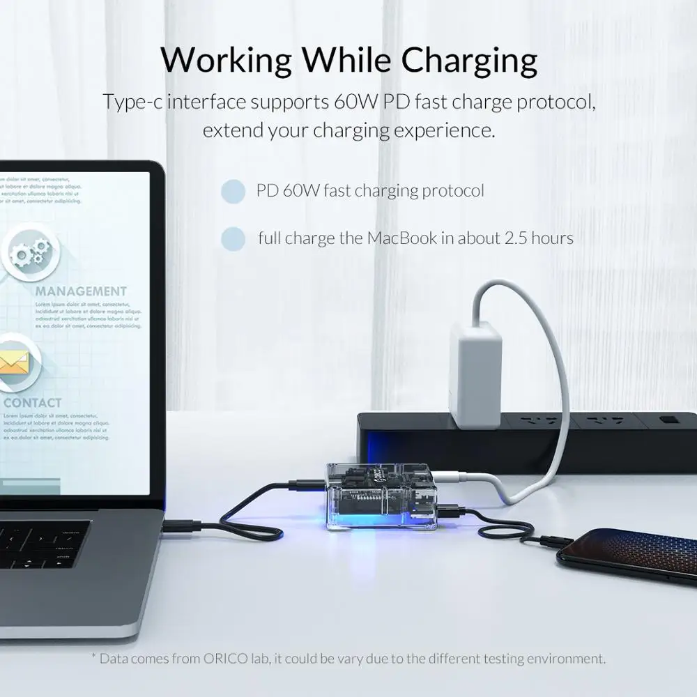 Usb концентратор ORICO 5 в 1 Type C C/HDMI/USB3.0 порты Универсальная док станция 6 Гбит/с USB для