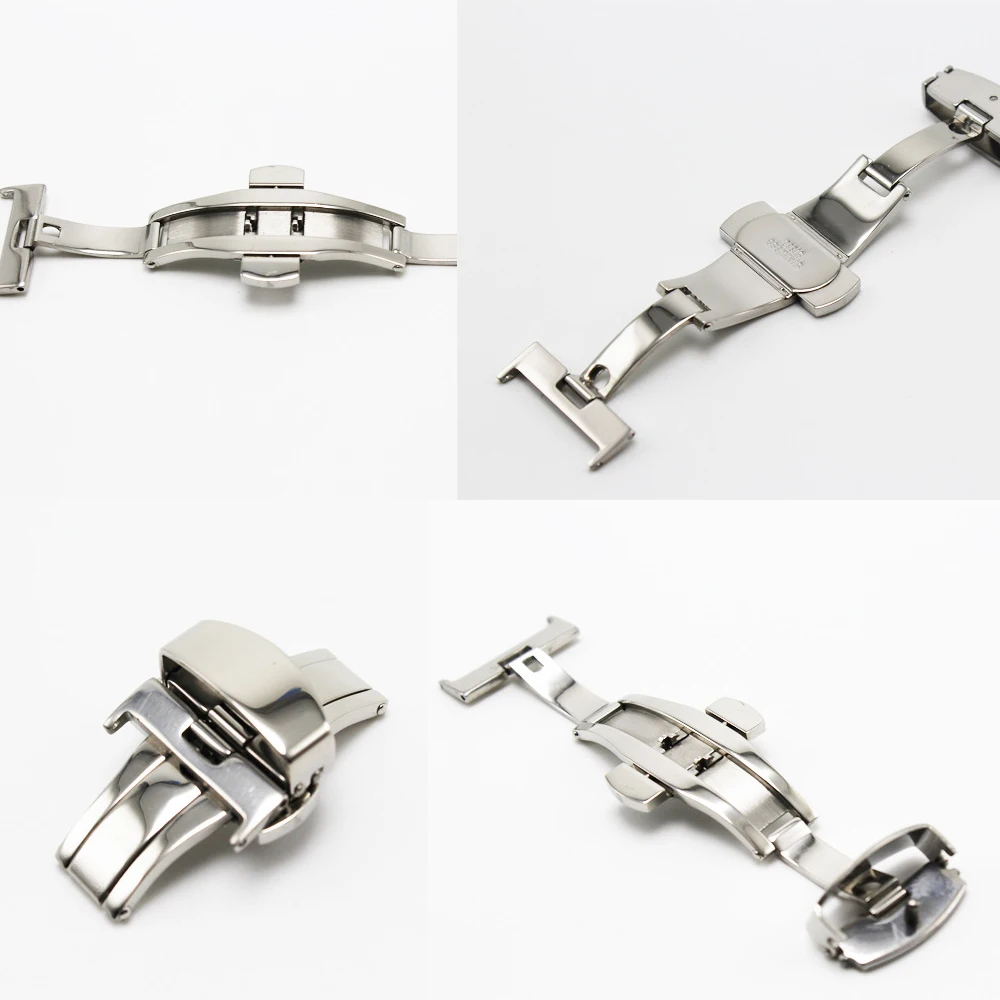 Пряжка бабочка из нержавеющей стали 304L золотого и черного цветов 10 24 мм|Ремешки