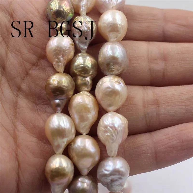 Free Shipping 10 12mm Elegant Reborn Edsion Natural Mixed Gold Color Tear Drop Pearl Wedding Jelwey DIY Beads Strand 15&quot|Бусины| |