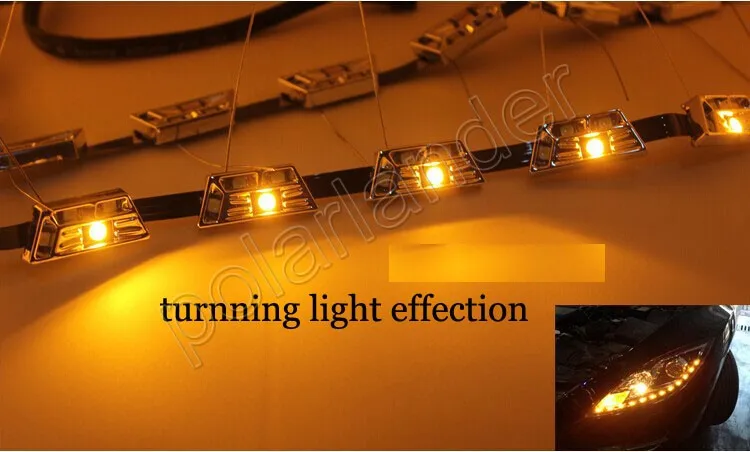 Новое поступление 2 шт. дневные Подножка лампы Газа белый янтарь горки LED оторвать