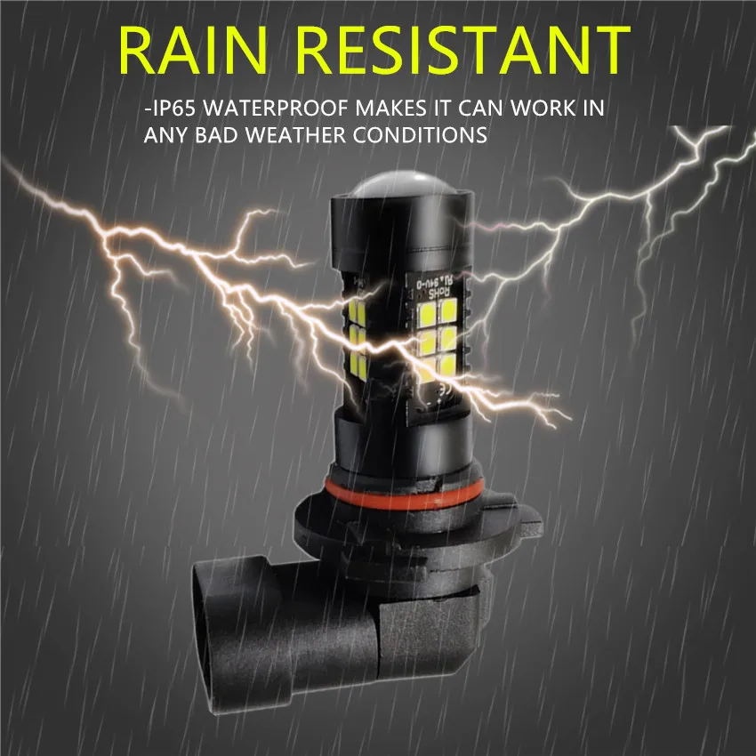 H8 H11 светодиодные лампы HB4 HB3 9006 9005 SMD светильник s 1200LM 6000K 12V белый светодиодный для