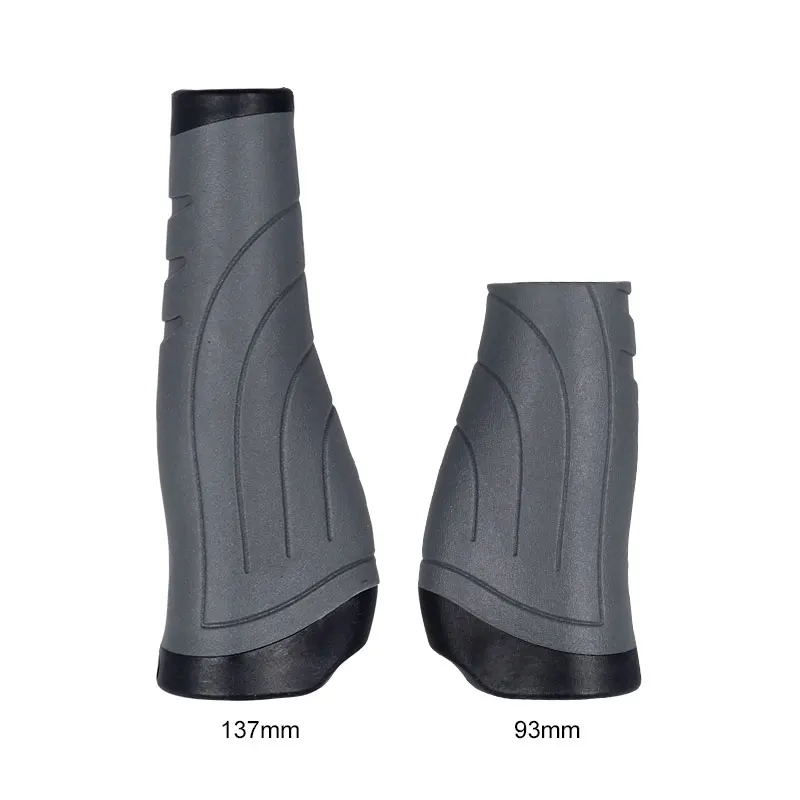 Grey Long 1 Short 1 Deemount велосипедные рукоятки 137/93 мм замок на руль резиновый корпус оболочка эргономичный отдых Нескользящая рукоятка шарнирная ручка P8 SP8 - Цвет: Grey Long 1 Short 1