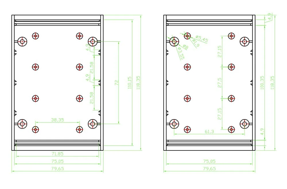 10 шт./лот корпус оборудования для GPS-трекера и корпуса из АБС-пластика 118x79x40 мм |