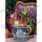 Набор для алмазной вышивки 5D сделай сам, милая картина с животными, мозаика из смолы, полная вышивка, наборы для вышивки крестиком, стикеры для домашнего декора