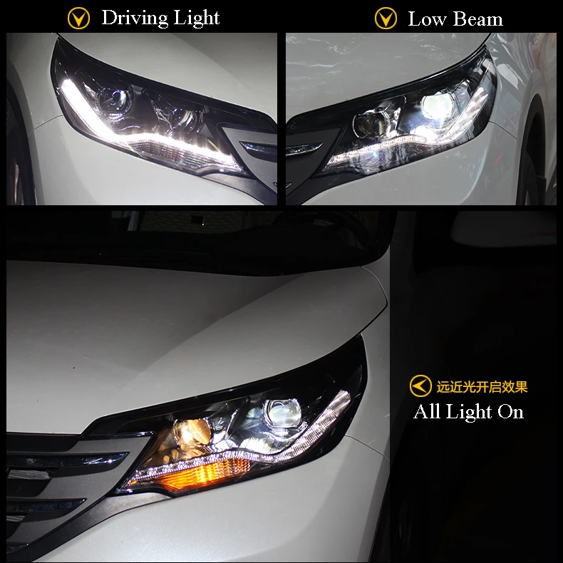 Автомобильный стайлинг фары для Honda CR-V CRV фары 2012- Головной фонарь светодиодный DRL передний свет Биксеноновые линзы ксенон HID